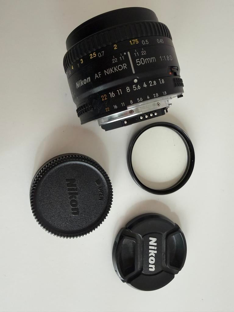Nikon AF Nikkor 50mm 1.8D lens, Ophalen of Verzenden, Gebruikt, Standaardlens