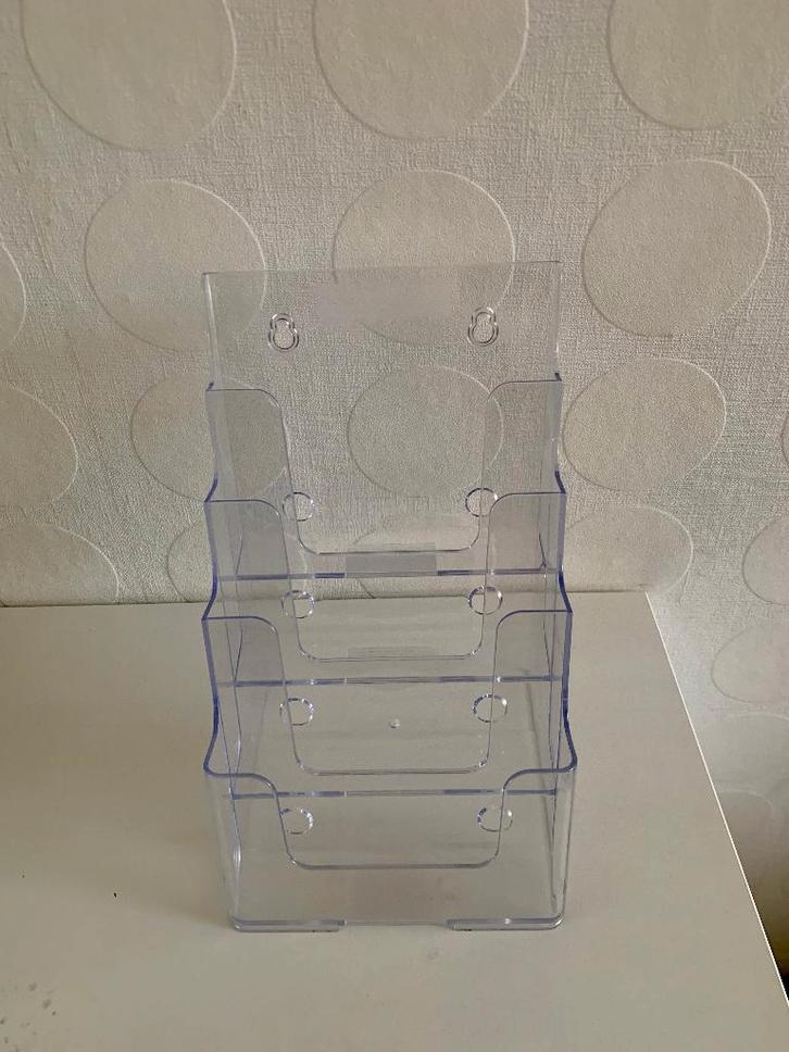 Folderhouder A5 Basic 4 vaks Transparant, Diversen, Bureau-accessoires, Zo goed als nieuw, Ophalen of Verzenden