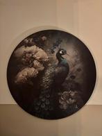 Grote Muur cirkel wanddecoratie met pauw, Ophalen of Verzenden, Zo goed als nieuw