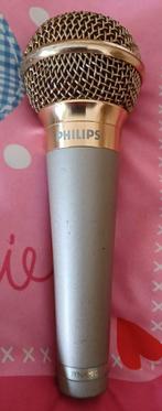 Vintage Philips Dynamische Microfoon SBC MD680, Ophalen of Verzenden, Gebruikt, Overige typen