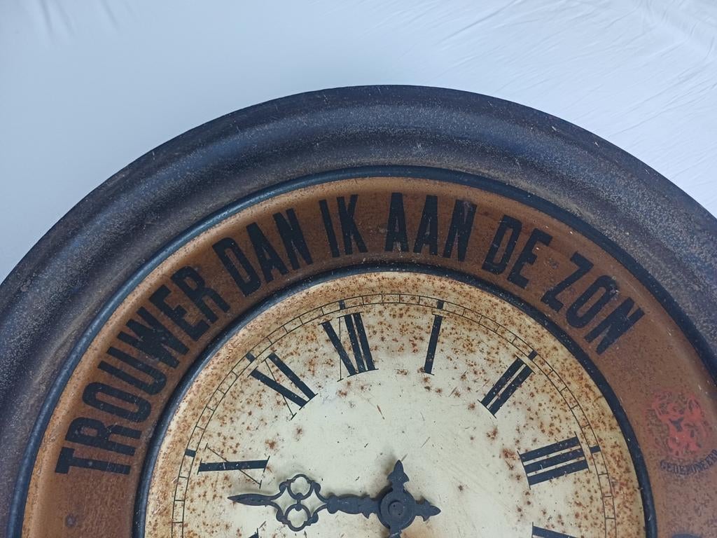 Orion klok, blauwe versie. Mooi patina., Ophalen of Verzenden