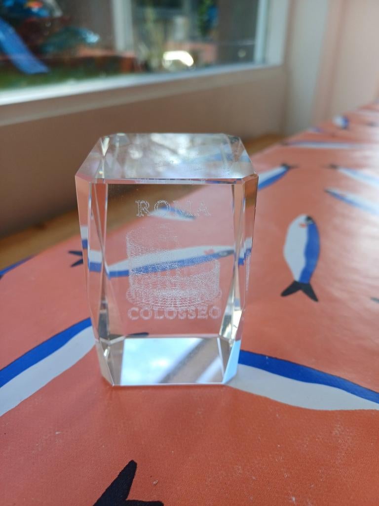 Glazen beeld Rome Colosseum, Verzamelen, Ophalen of Verzenden, Zo goed als nieuw, Overige typen