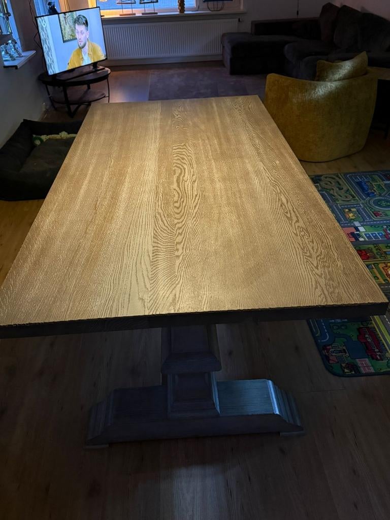 Teak houten eettafel 100x190 cm, Ophalen, Gebruikt, Teakhout, 50 tot 100 cm