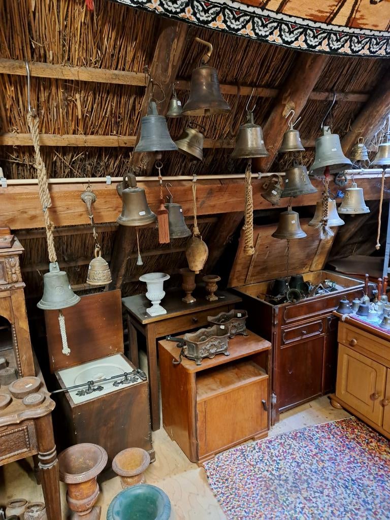 Winkelbel deurbel bel met veer Retro, Antiek en Kunst, Ophalen