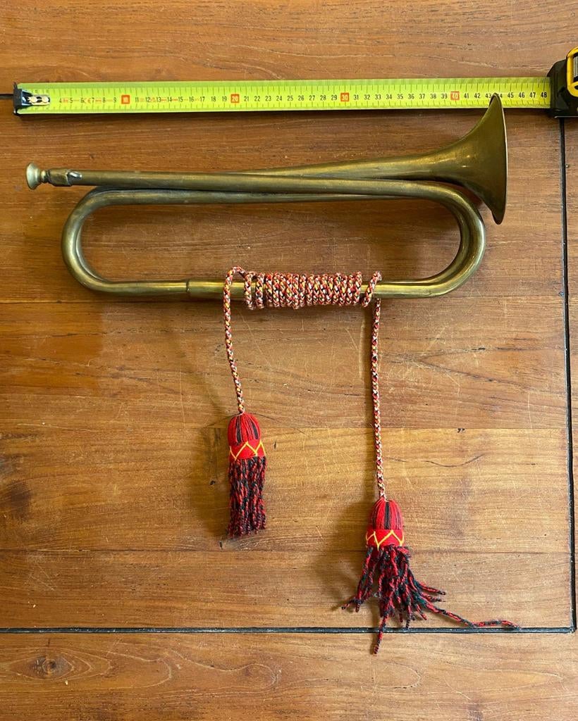 Vintage Koperen Klaroen met Kwasten - Decoratief, Ophalen of Verzenden, Gebruikt, Overige typen