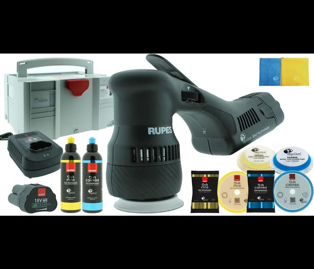 RUPES HLR75 Accu Polijstmachine Mini 75mm - BETA-set, Auto diversen, Onderhoudsmiddelen, Ophalen of Verzenden