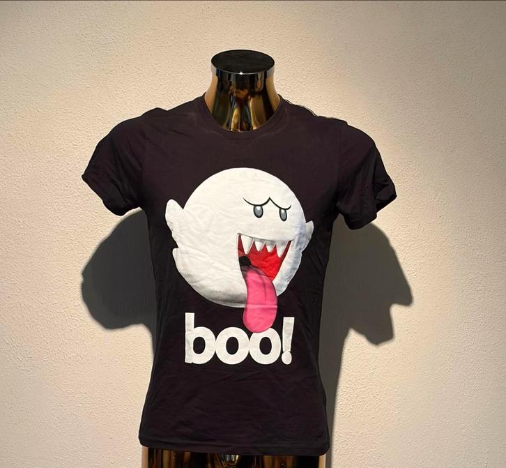 Super Mario Boo T-shirt - Maat S, Kleding | Dames, T-shirts, Nieuw, Maat 36 (S), Zwart, Korte mouw, Ophalen