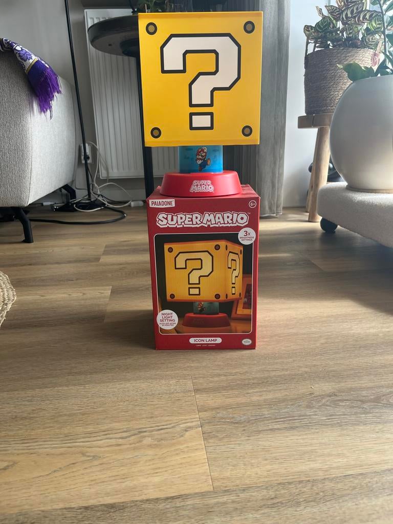 Super Mario Question Block lamp, Ophalen of Verzenden, Gebruikt