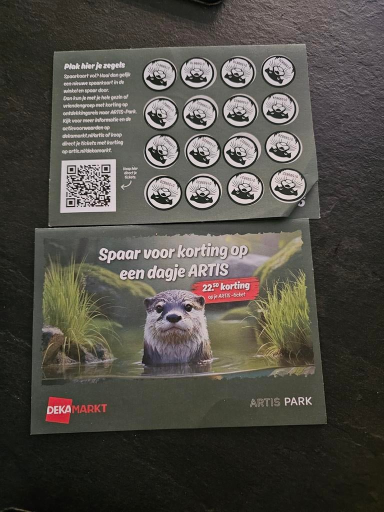 Artis zegels - 1.5 volle spaarkaart voor korting, Ophalen of Verzenden, Nieuw