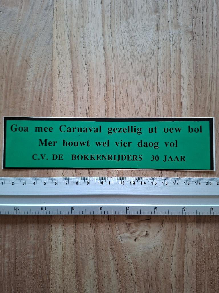 Sticker carnaval, Ophalen of Verzenden, Zo goed als nieuw, Overige typen