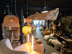 Hanglamp teakhout uniek 150 cm, Ophalen of Verzenden, Nieuw, 75 cm of meer