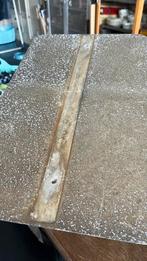 Metaal bord met nummer 52 erop geschilderd 25x40cm, Ophalen of Verzenden