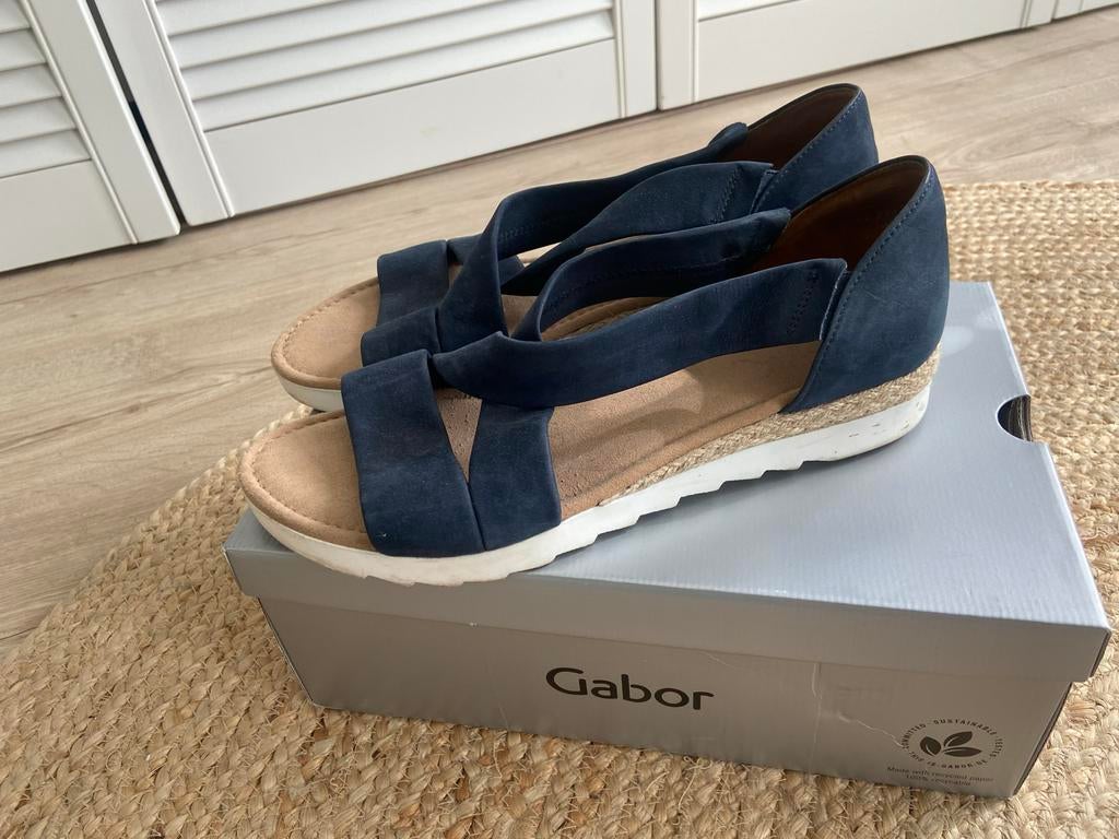 Gabor sandalen - Zo goed als nieuw, Blauw, Zo goed als nieuw, Sandalen of Muiltjes, Ophalen of Verzenden