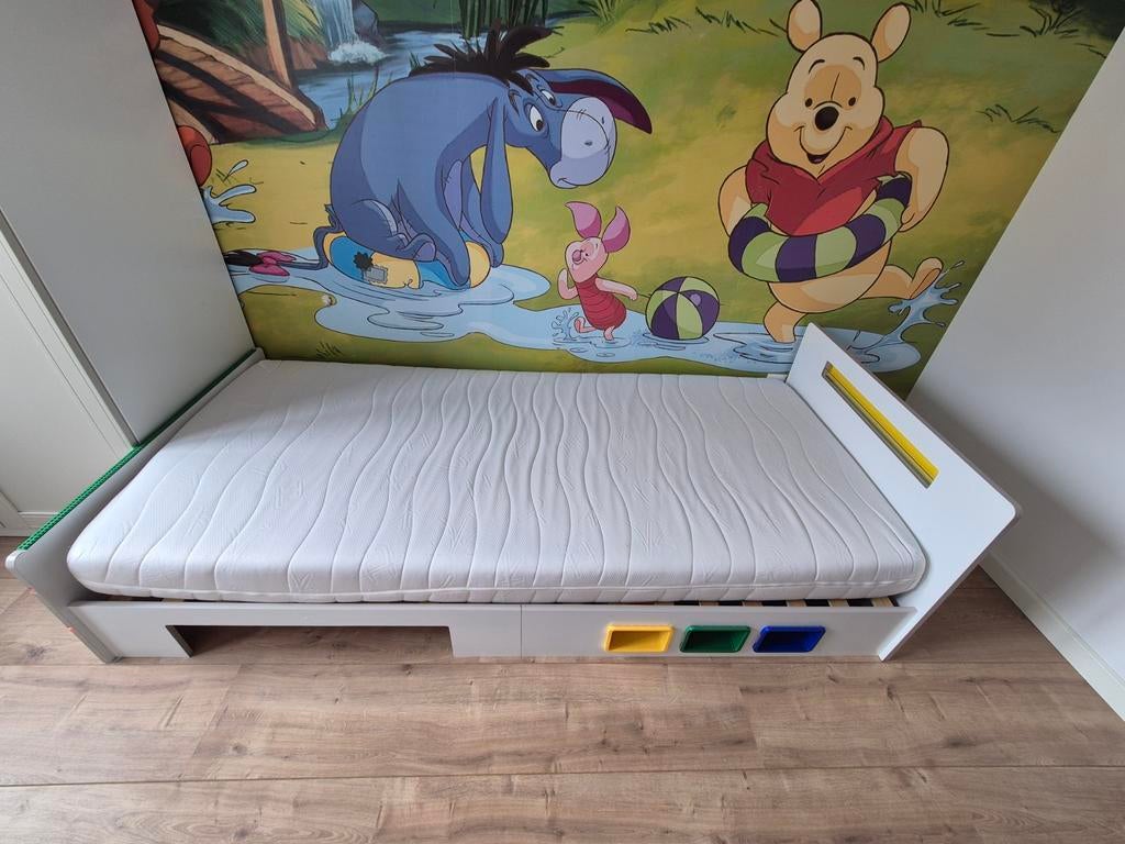 Kinder bed with matras, Ophalen, 180 cm of meer, 85 tot 100 cm, Matras