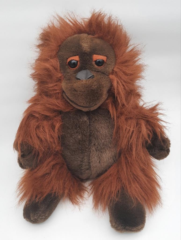 Orang Oetan knuffel handpop ca. 32cm lang, Overige karakters, Ophalen of Verzenden, Zo goed als nieuw, Middelgroot (20 tot 80 cm)