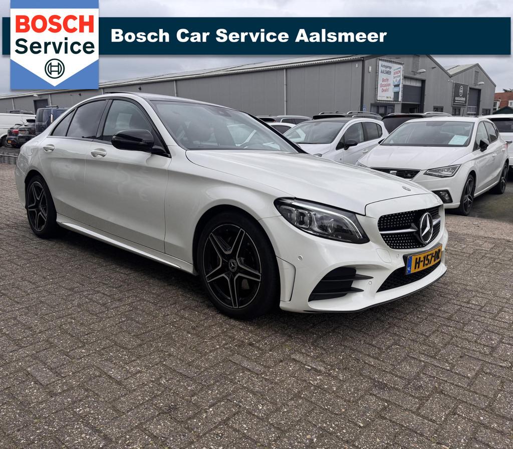 Mercedes-Benz C-klasse 200 Business Solution AMG / PANO / LE, Auto's, Mercedes-Benz, Automaat, Euro 6, 4 cilinders, Leder en Stof