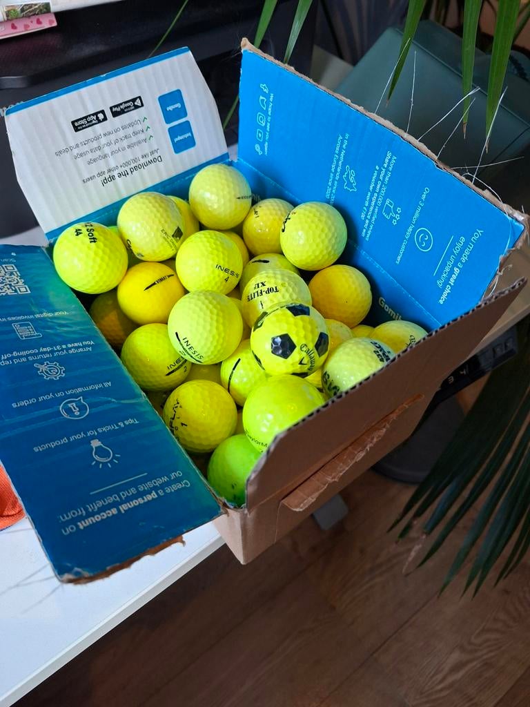 50 gele golfballen, Ophalen of Verzenden, Gebruikt