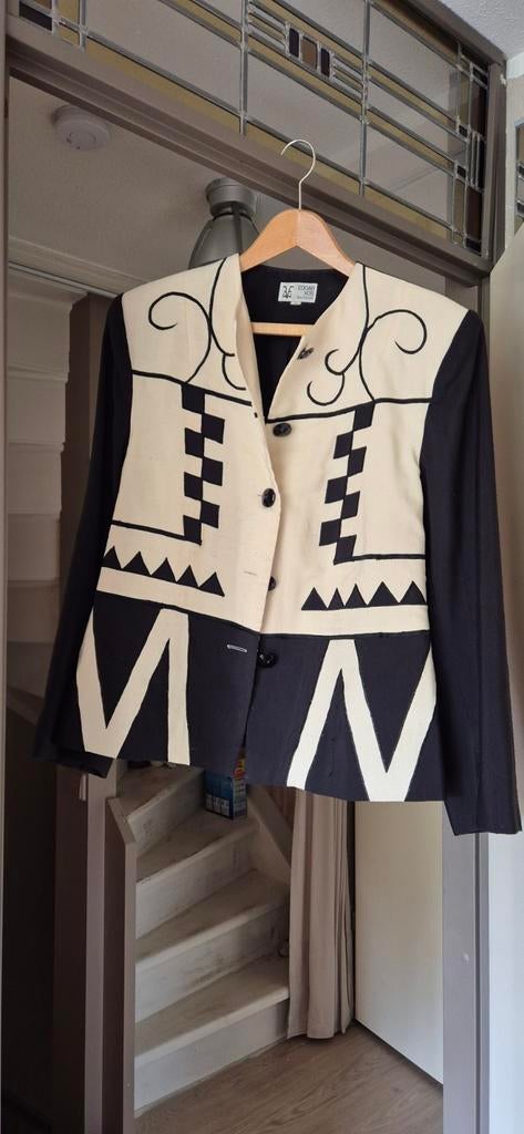 Edgar Vos jasje (gevoerd) wat geruld, Maat 38/40 (M), Overige kleuren, Jasje, Gedragen