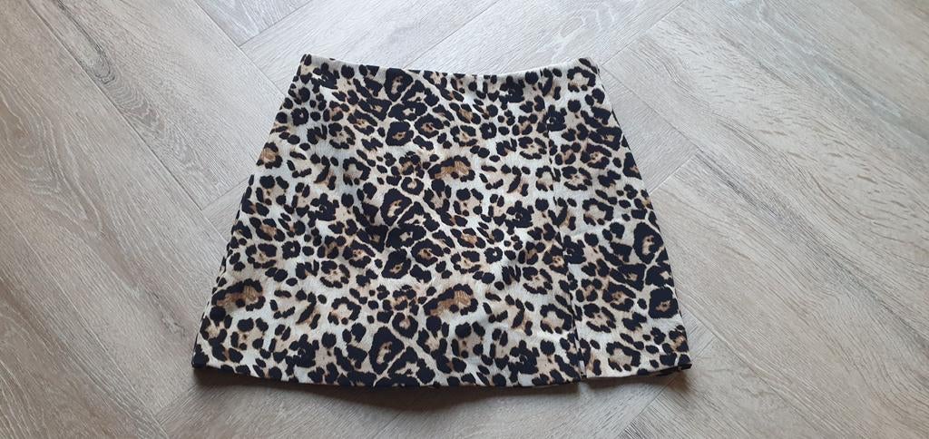 Broekrokje skort panter Zara maat S, Maat 38/40 (M), Bruin, Ophalen of Verzenden, Zo goed als nieuw
