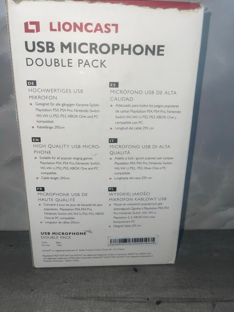 Lioncast USB Microfoon Double Pack - Nieuwstaat, Muziek en Instrumenten, Microfoons, Zo goed als nieuw, Zangmicrofoon, Ophalen
