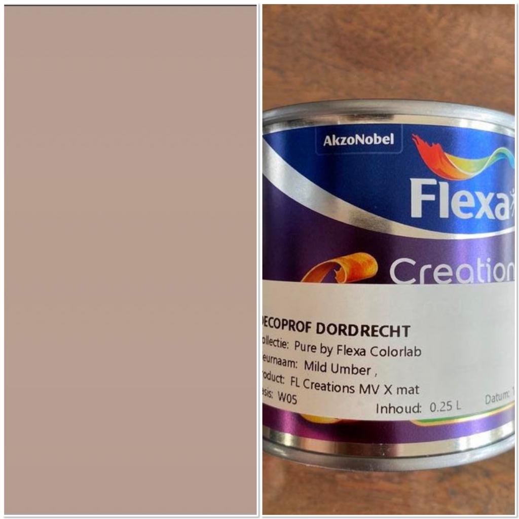 Nieuw potje mild umber muurverf Flexa Pure, Ophalen, Nieuw