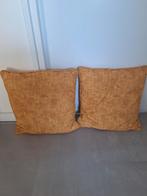 2 Kussens mosterdgeel 40x40 cm, Ophalen of Verzenden, Zo goed als nieuw, Overige kleuren, Vierkant