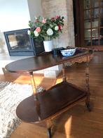 Antieke Theewagen / Serveertafel op wieltjes., Ophalen, Gebruikt, 50 tot 75 cm, Ovaal