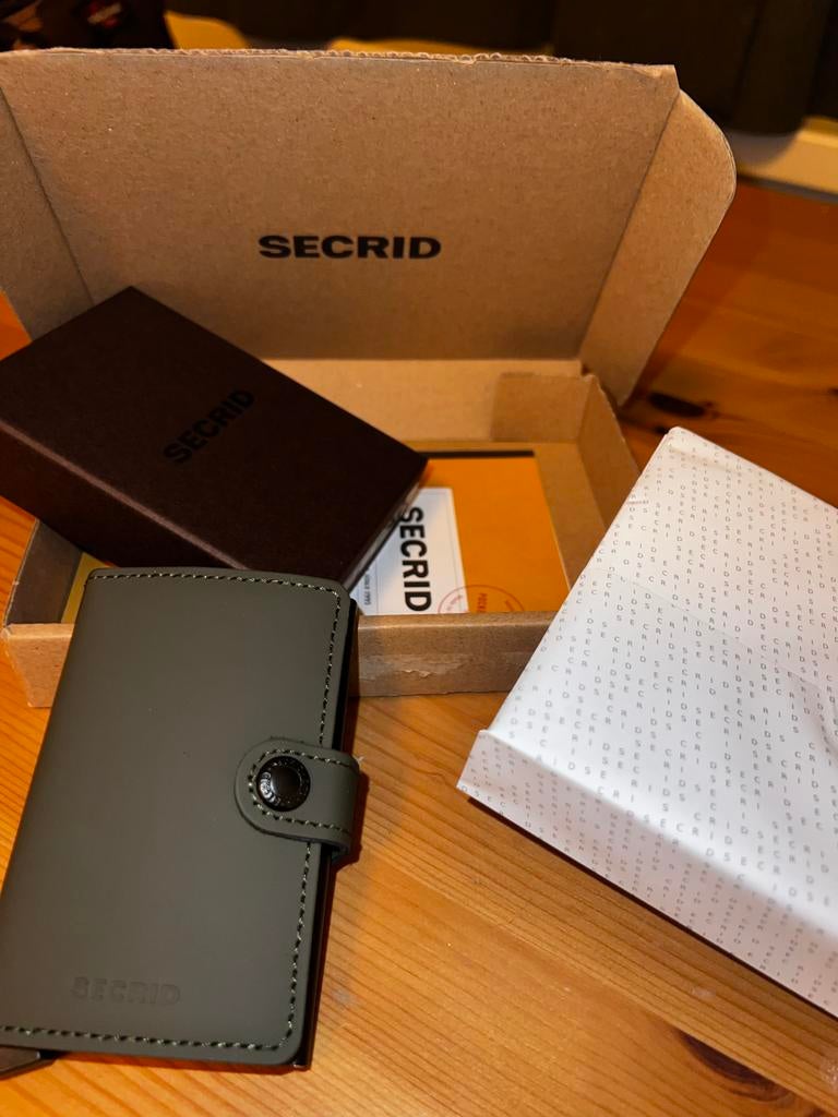 Secrid Miniwallet Matte Donkergroen nieuw, Overige merken, Nieuw, Ophalen of Verzenden, Leer