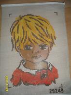 NIEUW Voorbedrukt stramien Jongen in rode trui 3. Ook DMC, Ophalen of Verzenden, Nieuw, Handborduren, Onderdeel of Toebehoren