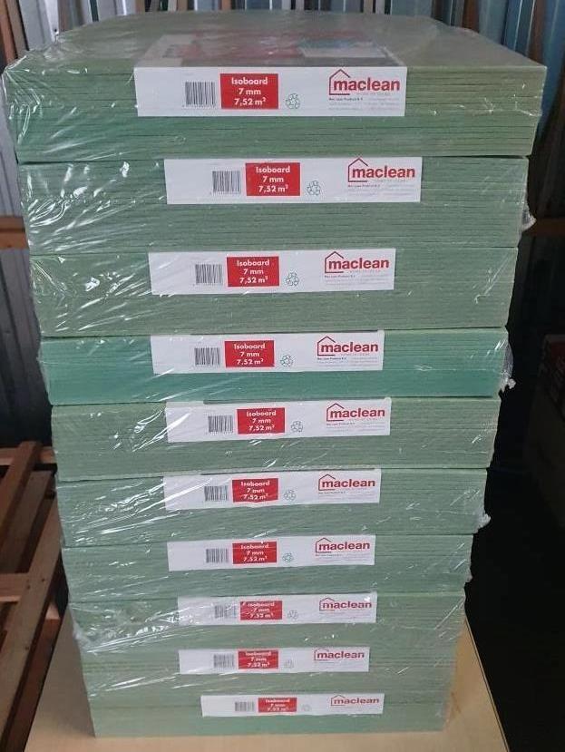 Isoboard groene ondervloerplaten voor laminaat/parket 7 mm, Ophalen, 75 m² of meer, Nieuw, Minervum 7093 4817 ZK Breda