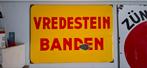 Emaille Langcatreclame Vredestein Banden, Ophalen of Verzenden, Gebruikt, Reclamebord
