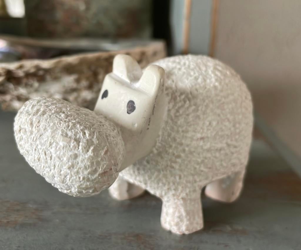 Prachtig speksteen nijlpaard met mooie details, Verzamelen, Beelden en Beeldjes, Ophalen of Verzenden, Zo goed als nieuw, Dier