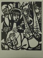 Aad de Haas (1920-1972) - De dood en het meisje, Antiek en Kunst, Ophalen of Verzenden