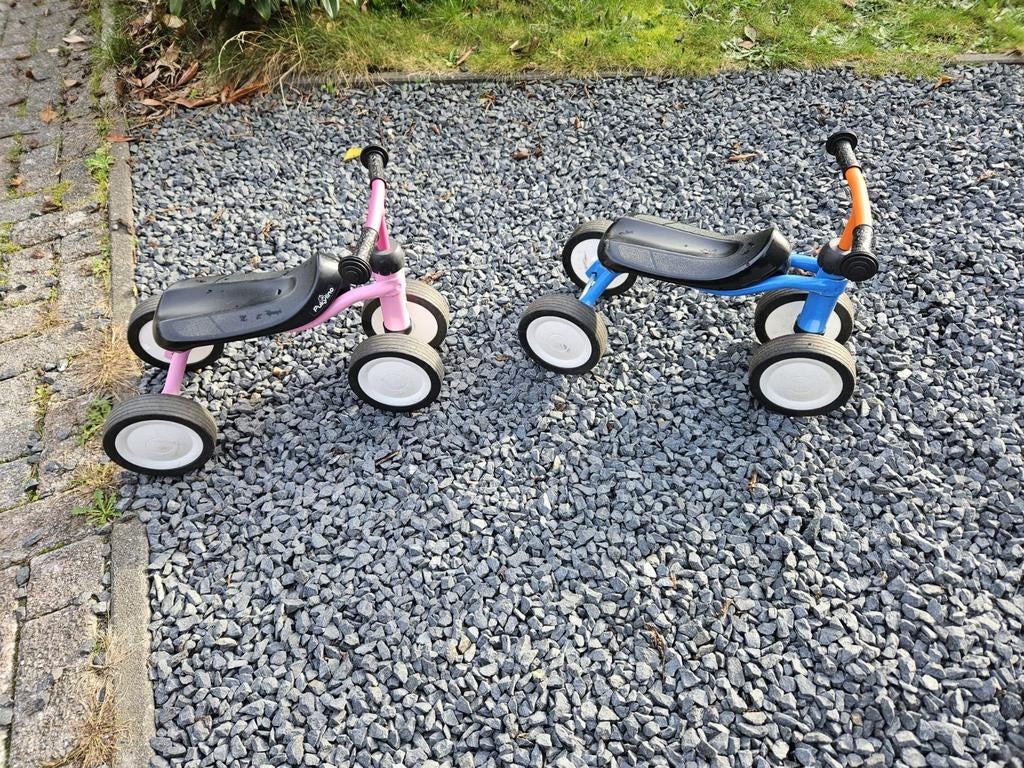 2 Puky loopfietsen, roze en blauw -10e p.s., Ophalen, Gebruikt, Loopfiets