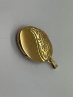 C944 Prachtige zilveren K&L medaillon hanger goudkleurig, Sieraden, Tassen en Uiterlijk, Antieke sieraden, Ophalen of Verzenden