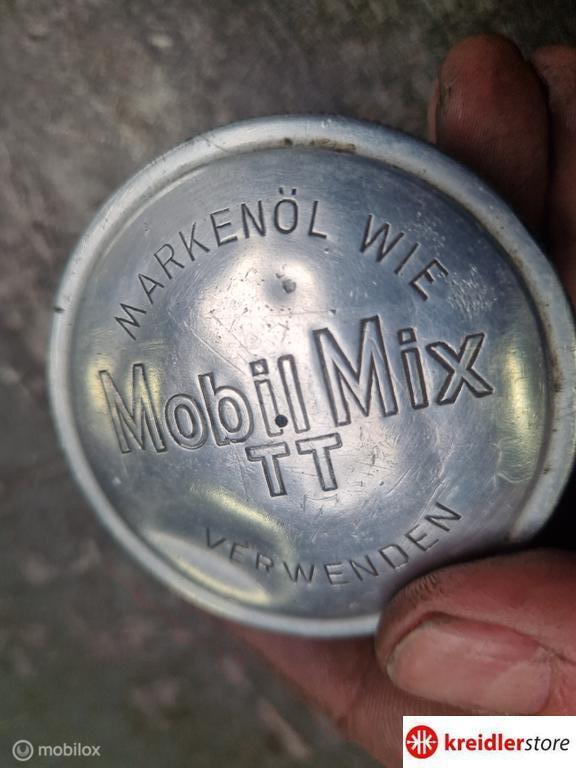 Mobil Mix tankdop aluminium met goed rubber, Fietsen en Brommers, Brommeronderdelen | Oldtimers, Gebruikt, Ophalen of Verzenden