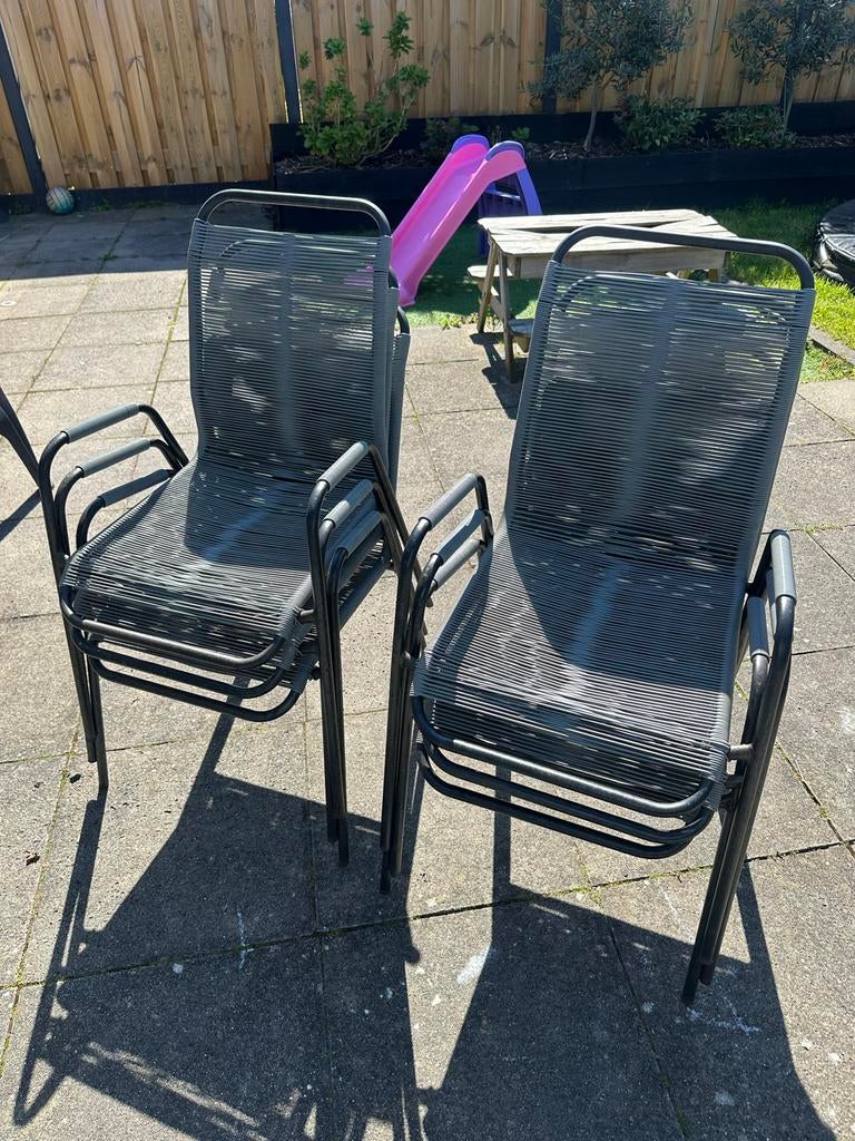 Mooie tuinstoelen - comfortabel en in prima staat, Ophalen, Gebruikt, Metaal, Stapelbaar