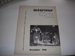 Tijdschrift Interieur december 1958, Linoleum Krommenie, Ophalen of Verzenden, Gelezen, Overige typen
