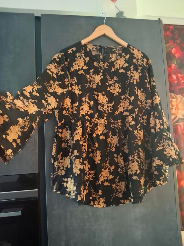 Losvallend shirt met bloemenprint XXL, Kleding | Dames, Ophalen of Verzenden