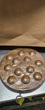 Decoratieve antieke koperen poffertjespan - 43cm, Ophalen of Verzenden