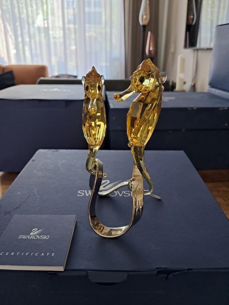 Swarovski Zeepaardjes met doos en certificaat, Verzamelen, Swarovski, Ophalen of Verzenden, Zo goed als nieuw, Figuurtje