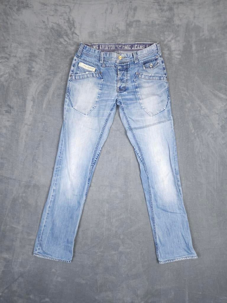 Pme Legend Broek Aviator W33 L36 Straight Fit Blauw., Kleding | Heren, Spijkerbroeken en Jeans, Blauw, ., Ophalen of Verzenden