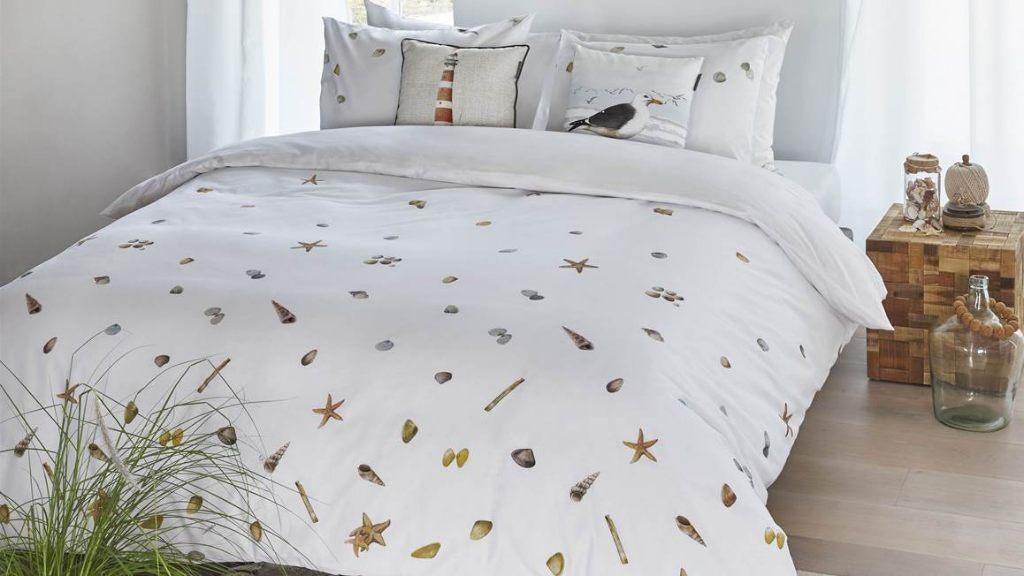 Dekbedovertrek Noordzee  Marjolein Bastin  SALEPRIJS, Eenpersoons, Verzenden, Wit, Dekbedovertrek
