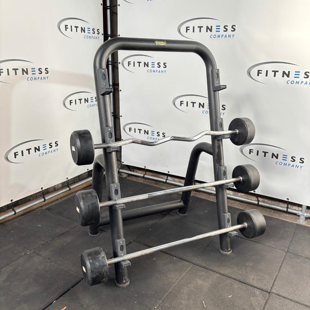 Technogym - Barbell Rack - Incl. Barbells - Zwart, Ophalen of Verzenden, Gebruikt, Benen, Overige typen