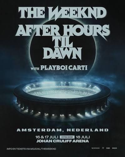 3 zitplaatsen – The Weeknd – Amsterdam – 18/07/2026, Tickets en Kaartjes, Drie personen of meer, Juli