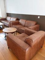 2-delig bankstel (3-zits, 1zit) in Vught, Ophalen of Verzenden, Gebruikt, Leer, Modern