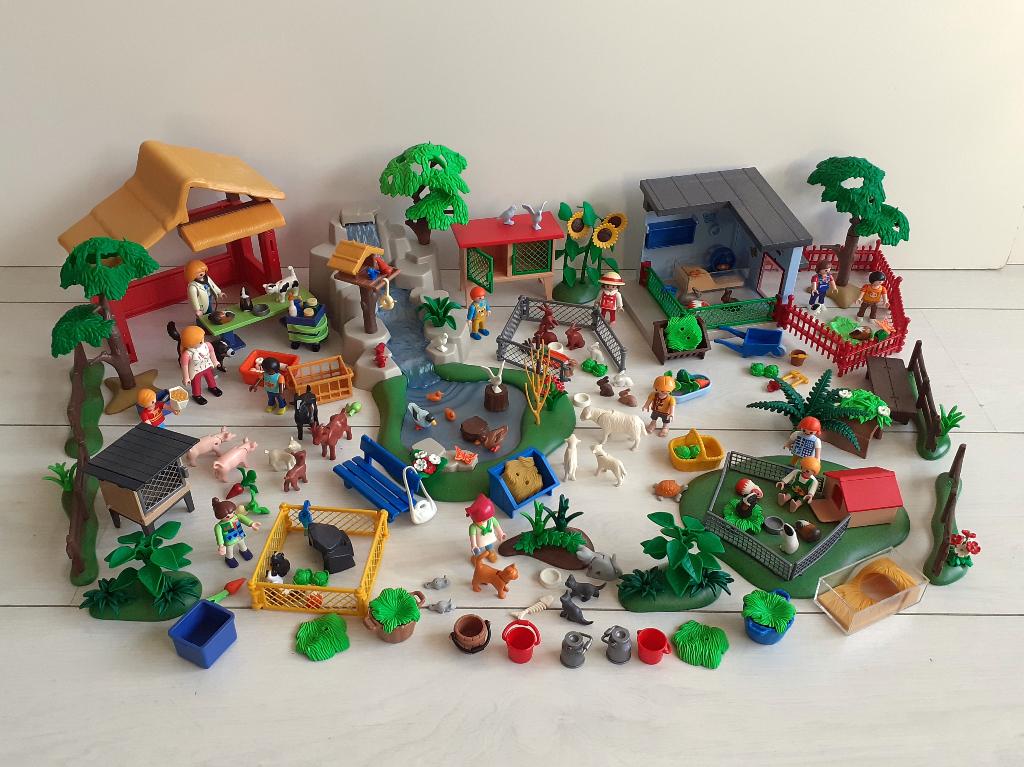 grote dieren set kinderboerderij 4851 met 6 uitbreidingssets, Ophalen of Verzenden, Gebruikt, Complete set