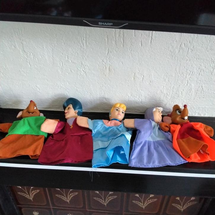 Assepoester handpoppen Disney, Kinderen en Baby's, Speelgoed | Poppen, Overige typen, Ophalen of Verzenden