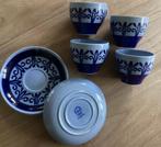 Kop en schotels Royal Sphinx, blauw, porselein, handpainted, Ophalen, Zo goed als nieuw, Overige stijlen, Kop(pen) en/of Schotel(s)