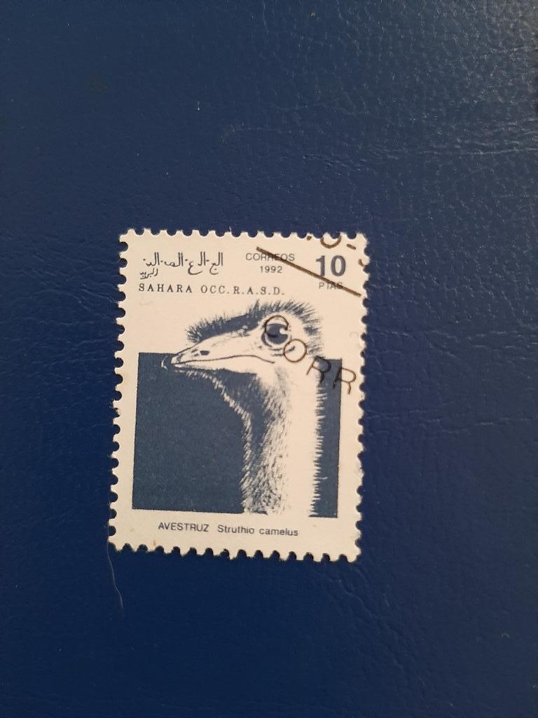 Struisvogel, Verzenden, Gestempeld